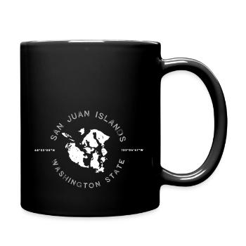 San Juan Islands Washington - Full Color Mug - black - Right