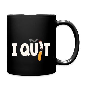 Quit Smoking Shirt, Quit Smoking Gift - No Smoking - Full Color Mug - black - Right