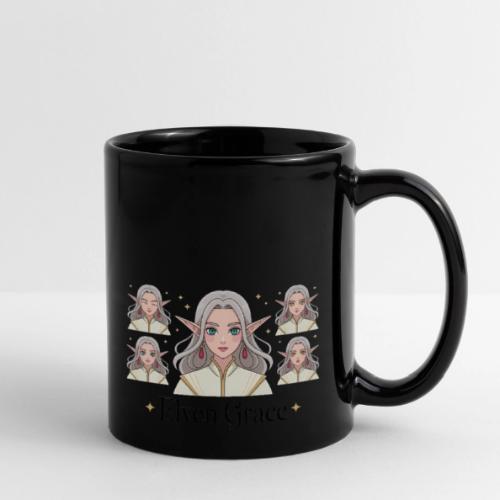 Elven Grace Fantasy Elf Maiden Graphic Magic - Full Color Mug
