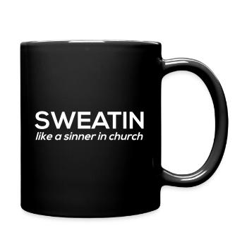 Sweatin Like A Sinner In Church - Full Color Mug - black - Right