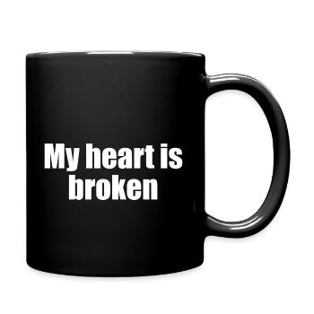 My heart is broken - Full Color Mug - black - Right