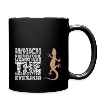 WHICH PREHISTORIC LIZARD WAS THE UGLIEST - Full Color Mug - black - Right