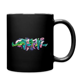 Graffiti Street Graffiti Tag Urban Graffitis Rap - Full Color Mug - black - Right