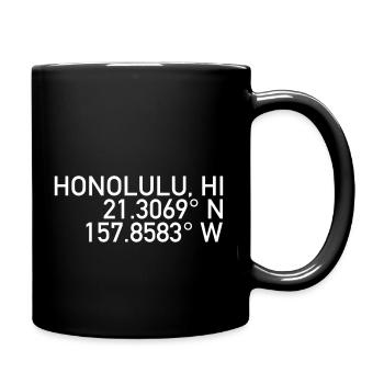 Honolulu Coordinates - Full Color Mug - black - Right