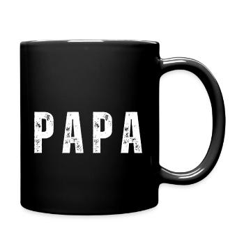 Papa Bold Grunge Typography - Full Color Mug - black - Right