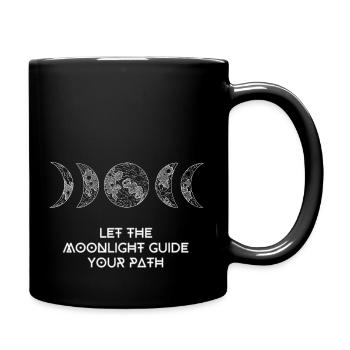 Let the moonlight guide your path - Full Color Mug - black - Right