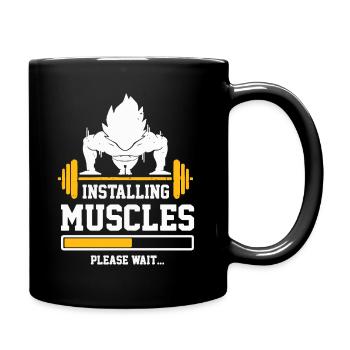 Dragonball install muscle , Goku's Gym Saiyan Fit - Full Color Mug - black - Right