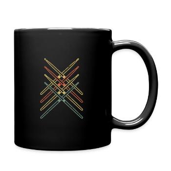 Retro Drumsticks Drummer Gifts Drums - Full Color Mug - black - Right