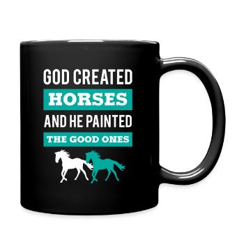 Equestrians With A Painted Horse - Full Color Mug - black - Right
