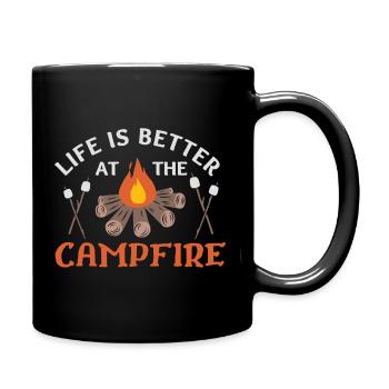 Life Is Better At The Campfire - Full Color Mug - black - Right