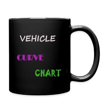 Graphique des courbes du véhicule - Tasse colorée - noir - Droite