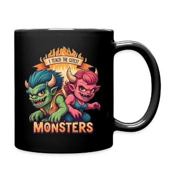 i teach the cutest monsters halloween - Full Color Mug - black - Right