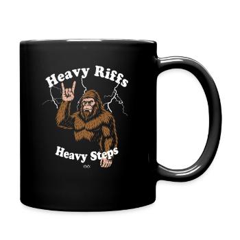 Heavy Riffs, Heavy Steps Bigfoot Rock - Full Color Mug - black - Right