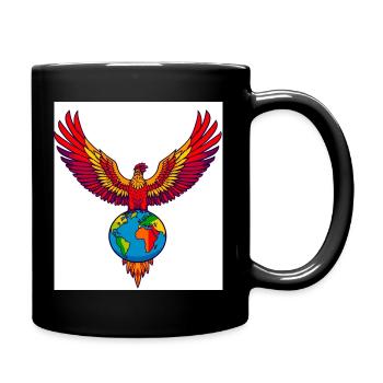 Global Phoenix Rising Emblem - Full Color Mug - black - Right