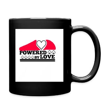 Powered by Love - Cute Couple T-Shirt - Full Color Mug - black - Right