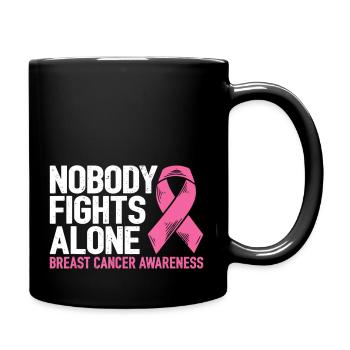 Breast Cancer Support Family Fight Breast Cancer A - Full Color Mug - black - Right