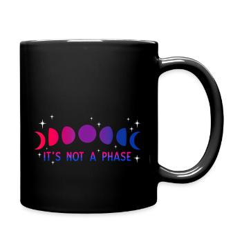 Its Not A Phase Bisexual Moon Bi Pride LGBTQIA Bis - Full Color Mug - black - Right