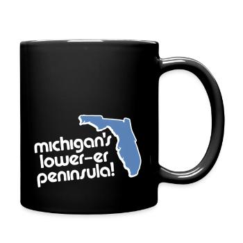 Michigan'S Lower-Er - Full Color Mug - black - Right