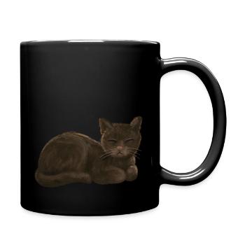 loaf cat - Full Color Mug - black - Right