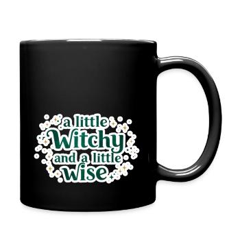 A little witchy and a little wise - Full Color Mug - black - Right