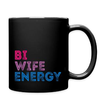 Bi Wife Energy LGBTQ - Full Color Mug - black - Right
