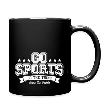 Go Sports Do The Thing Score Points Bold White - Full Color Mug - black - Right