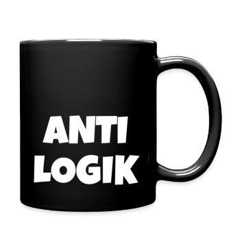 Anti logic a design for thinkers with brain - Full Color Mug - black - Right