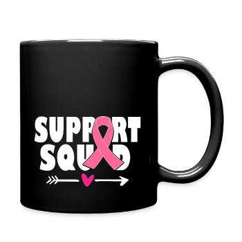 Support Squad Breast Cancer Awareness - Full Color Mug - black - Right
