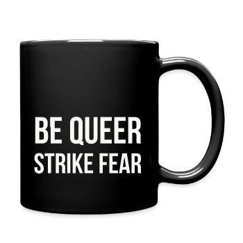be queer strike fear - Full Color Mug - black - Right