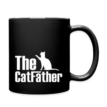 Pet The Catfather Dad Sleeve - Full Color Mug - black - Right