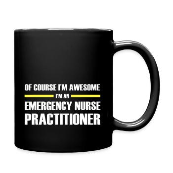 Awesome Emergency Nurse Practitioner - Full Color Mug - black - Right