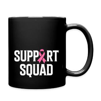 Breast Cancer Warrior Support Squad Breast Cancer - Full Color Mug - black - Right