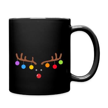 Reindeer Christmas ornament - Full Color Mug - black - Right