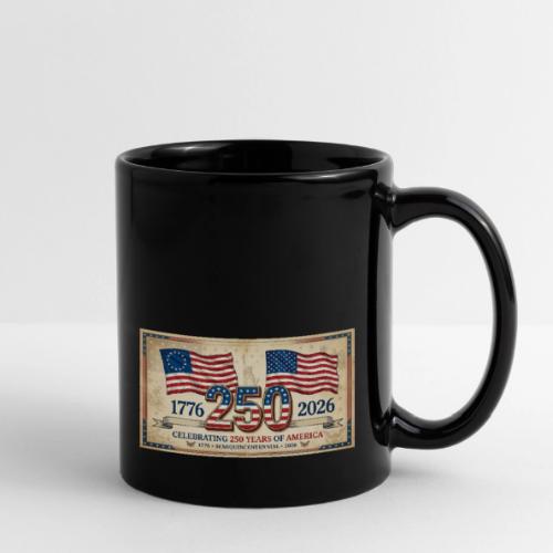 USA 250th Anniversary Flags Emblem - Full Color Mug