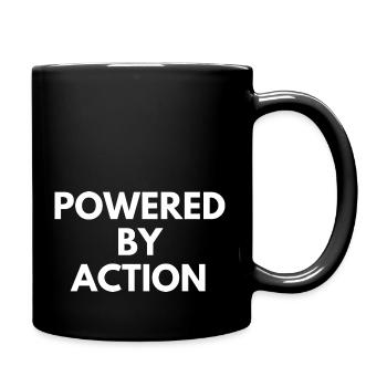 Powered by Action - Full Color Mug - black - Right