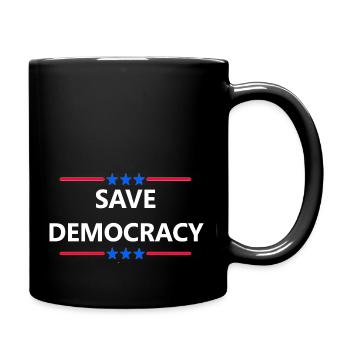 Save Defend Democracy 2024 Election Vote Campaign - Full Color Mug - black - Right