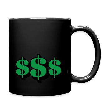 Dollar Signs Green - Full Color Mug - black - Right