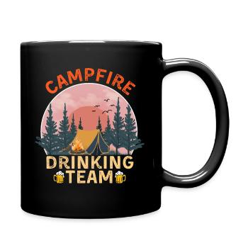 Campfire drinking team Campaign lover gift - Full Color Mug - black - Right