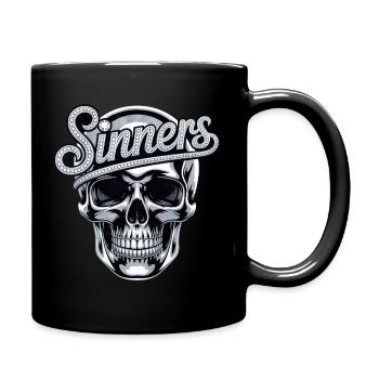 Chrome Skull Sinners Diamond Bling - Full Color Mug - black - Right