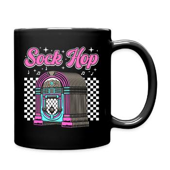 950s Party Sock Hop - Full Color Mug - black - Right