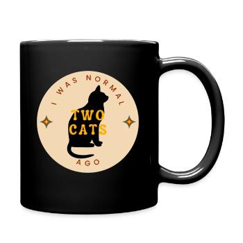 i was normal two cats ago - Full Color Mug - black - Right
