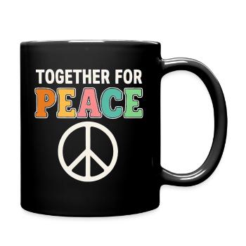 Together for Peace Colorful Unity Tee - Full Color Mug - black - Right