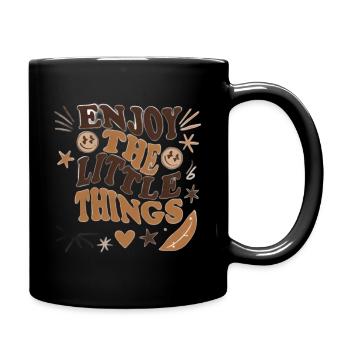 Enjoy the Little Things Positive Quote - Full Color Mug - black - Right