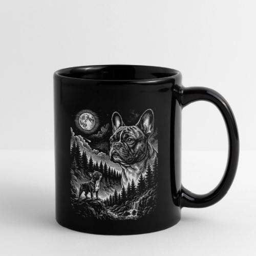 Vintage French Bulldog Moon Howling Tee - Full Color Mug