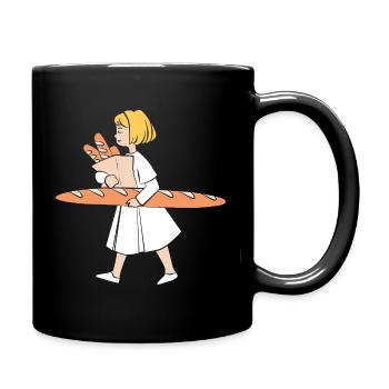 French Bread Baguette Bread - Full Color Mug - black - Right
