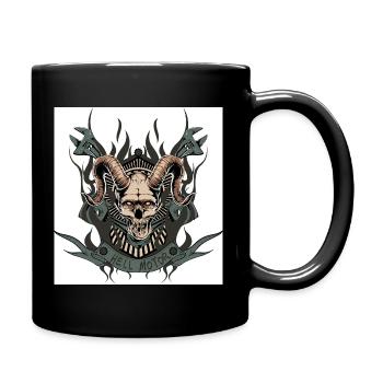 Crâne de chèvre motorisée de l’Enfer - Tasse colorée - noir - Droite