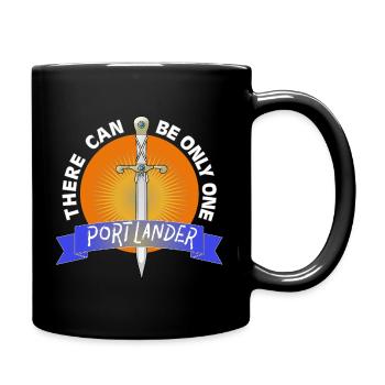 Portlander Sun Sword Emblem - Full Color Mug - black - Right
