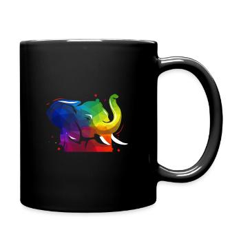 Elephant - Full Color Mug - black - Right