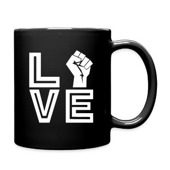 Black Love With Fist - Full Color Mug - black - Right