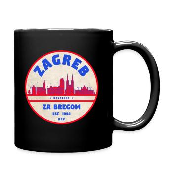 Zagreb Croatia Skyline - Full Color Mug - black - Right